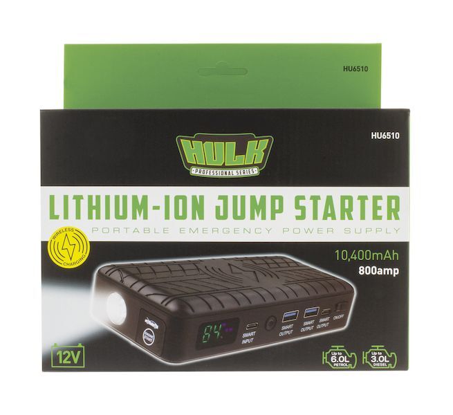 Hulk 4x4 Lithium-Ion Jump Starter - 10,400mAh - 800 Amp