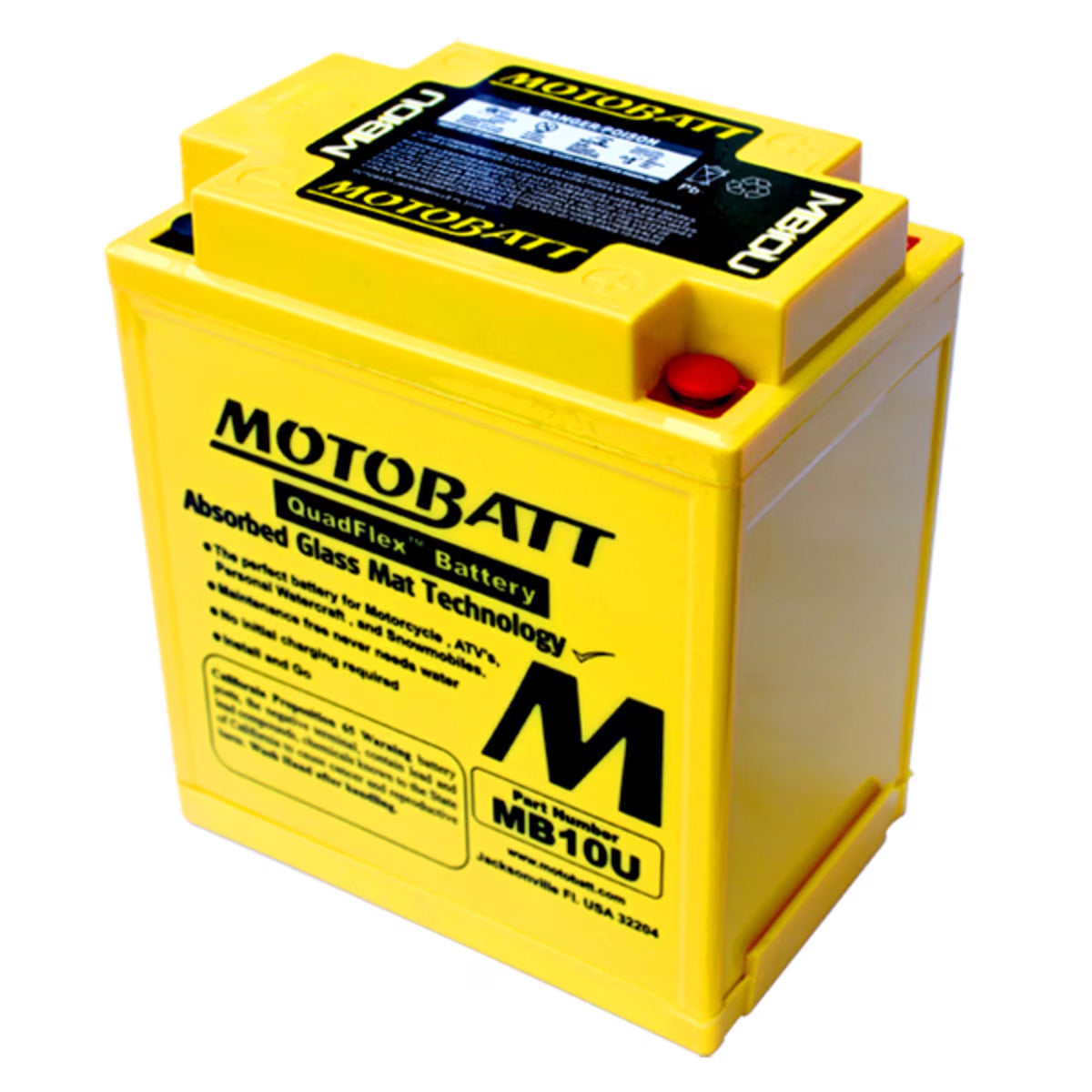 MB10U Motobatt 12V AGM Battery