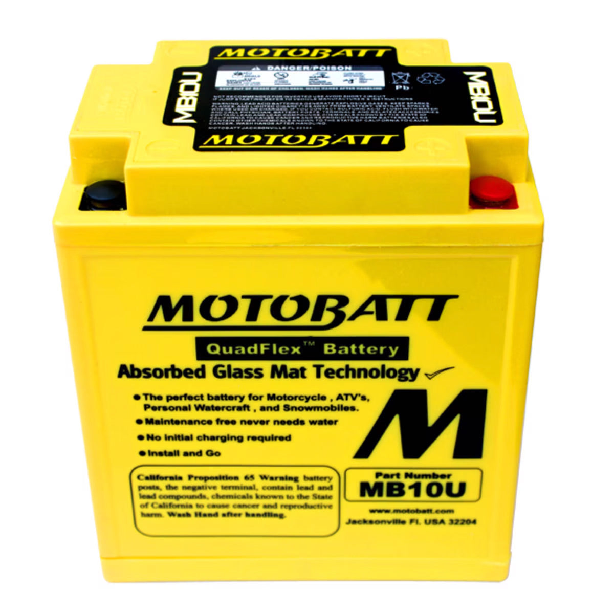 MB10U Motobatt 12V AGM Battery