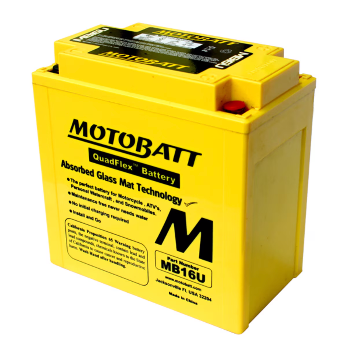 MB16U Motobatt 12V AGM Battery