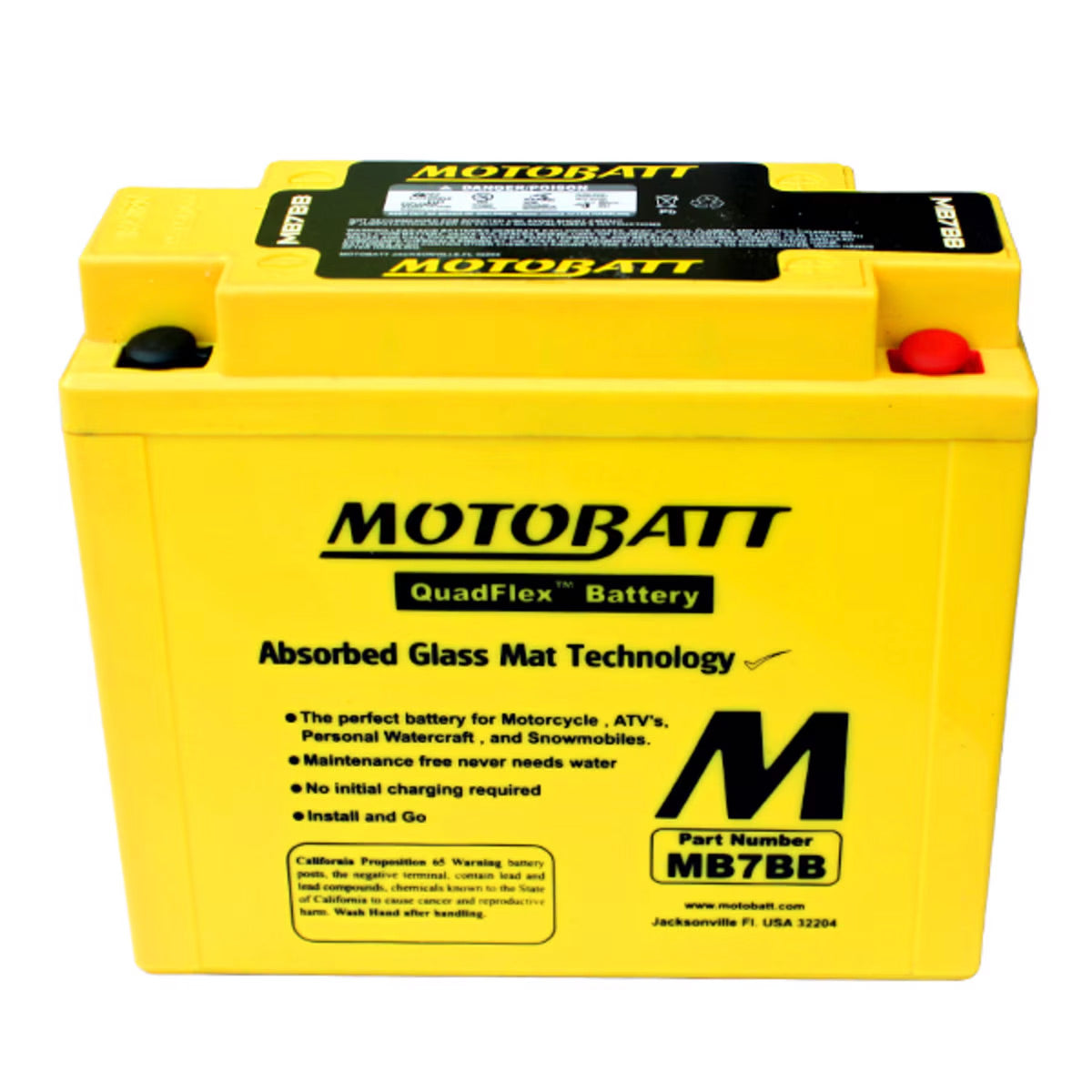 MB7BB Motobatt 12V AGM Battery