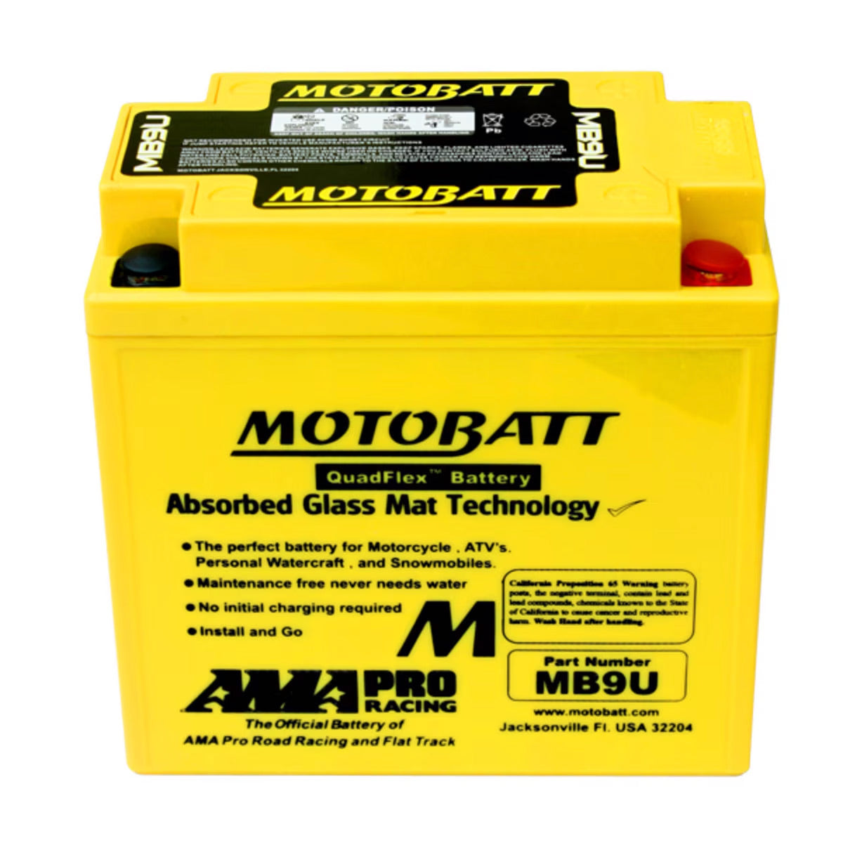 MB9U Motobatt 12V AGM Battery