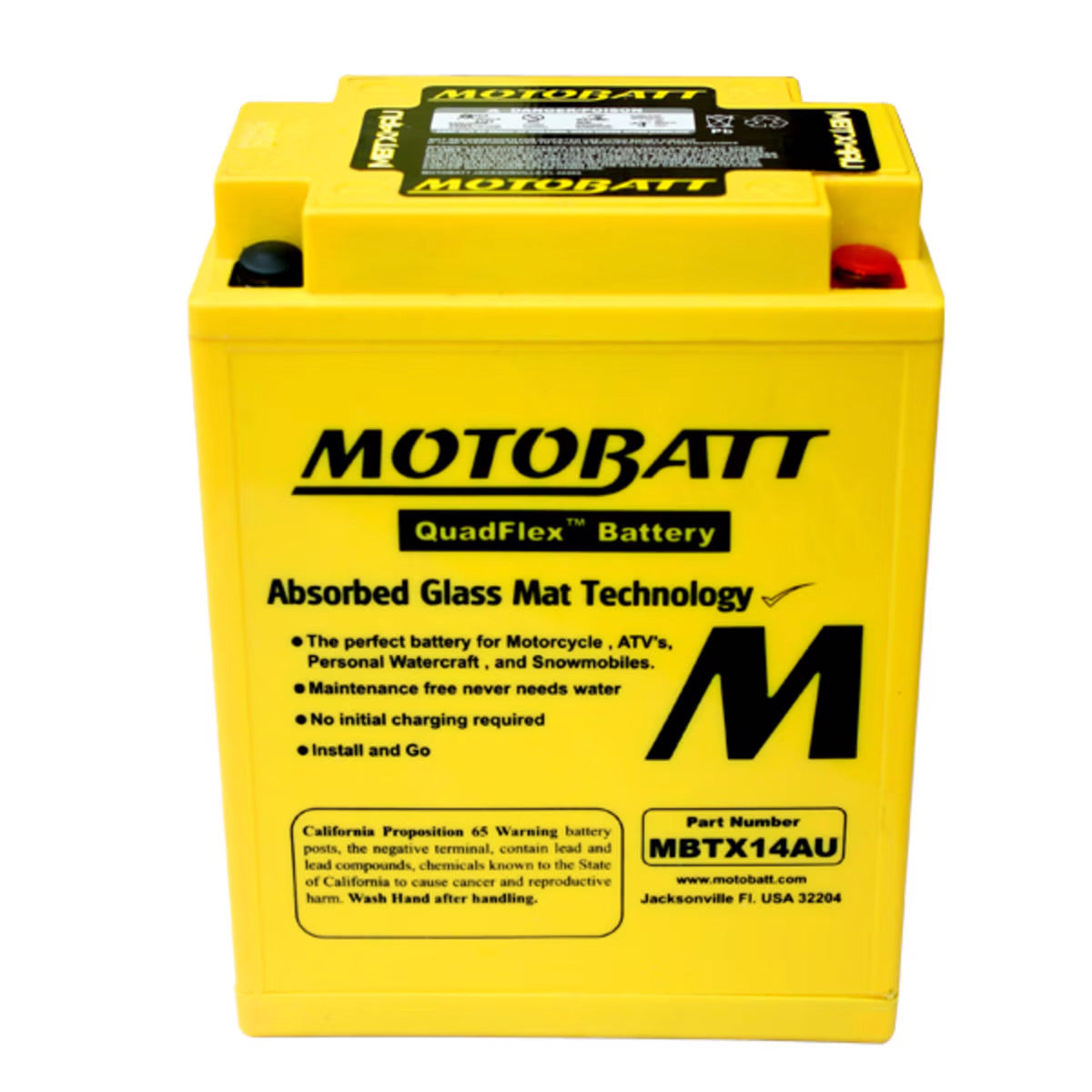 MBTX14AU Motobatt 12V AGM Battery