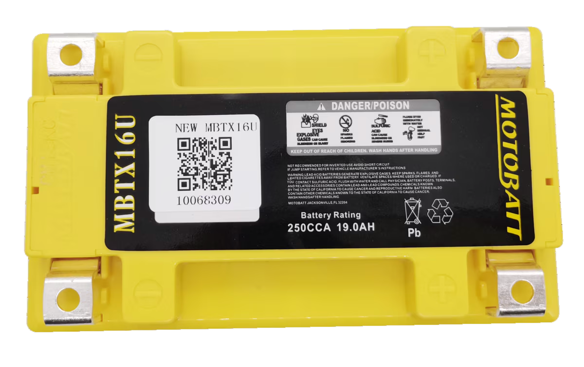 MBTX16U Motobatt 12V AGM Battery
