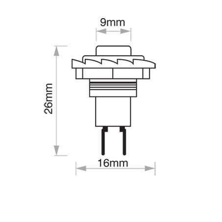 Micro Push Button Switch Momentary On SPST (contacts Rated 6A @ 12V)