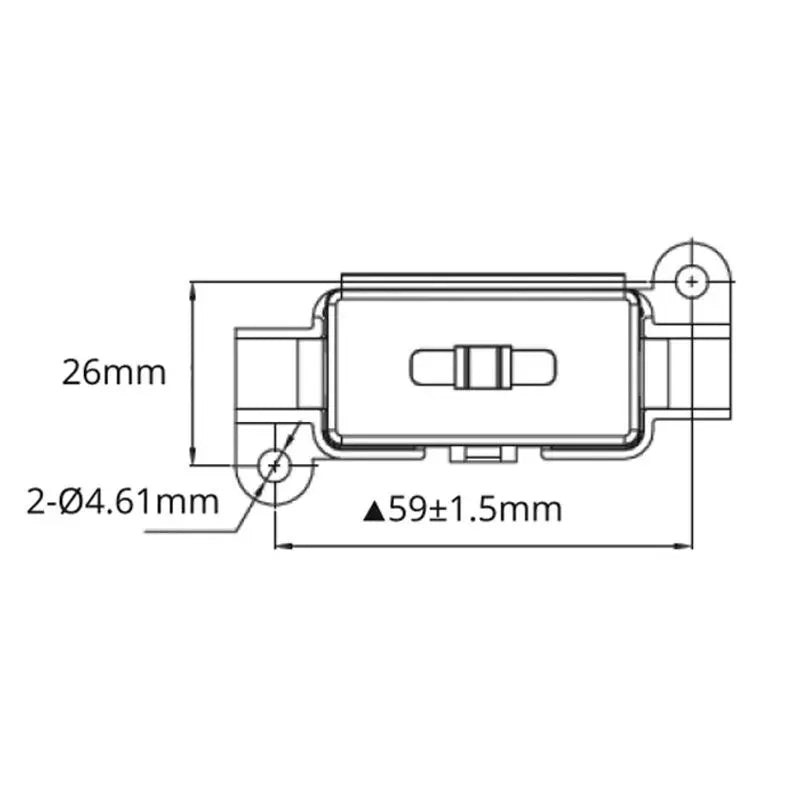 MIDI Fuse Holder, Bolt-Down, M5 Studs, Protective Cover (LV5387)