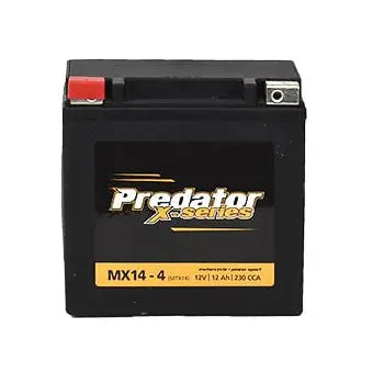 Predator MX14-4 High-Performance Motorcycle Battery (12 V, Maintenance-Free)