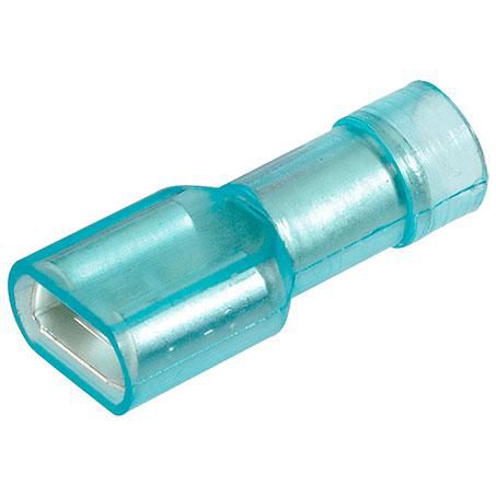 Crimp Terminal Female Blade Blue Terminal Entry 6.3mm Poly Carbonate 10 Pce