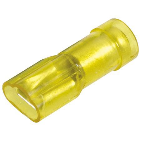 Crimp Terminal Female Blade Yellow Terminal Entry 6.3mm Poly Carbonate 10Pk