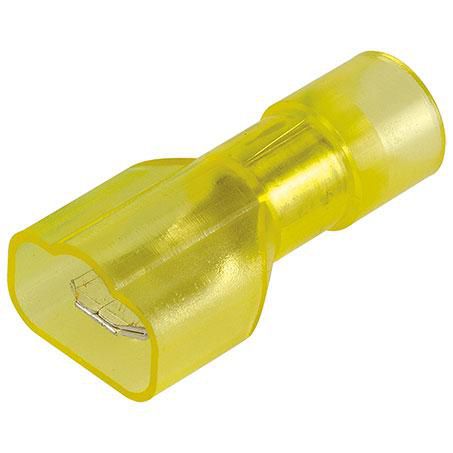 Crimp Terminal Male Blade Yellow Terminal Entry 6.3mm Poly Carbonate 8Pk
