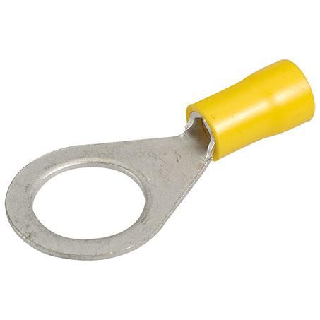 Crimp Terminal Ring Yellow Insulated 13mm - 12 Pce