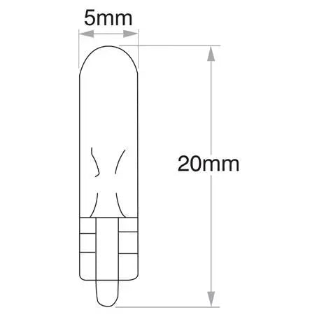 Narva W1,2W Wedge W2x4.6d Globe 12V 1.2W
