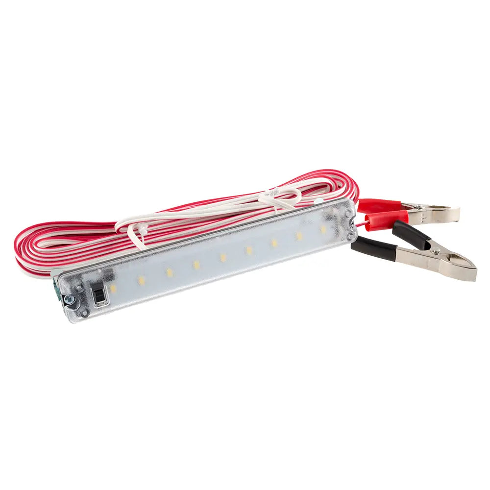 National Luna 200mm 9 LED Clear Clip Light with Battery Clamps