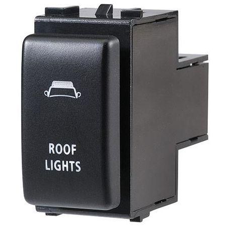 Nissan Style Sealed Push Switch Off/On SPDT 12V Blue LED Illuminated Roof Lights Symbol(Contacts Rated 3A @ 12V)