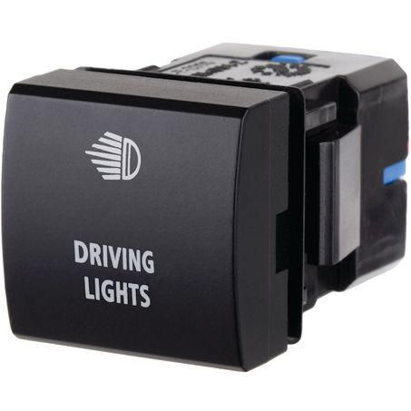 OE Style Push Button Switch - Driving Light Symbol, 12V Blue Illumination -Suits Toyota