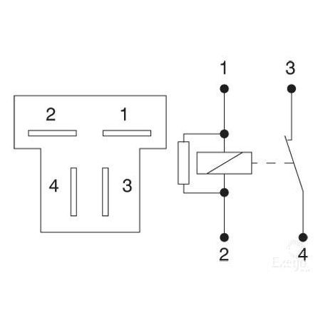 OEX Mini Relay 12V Normally Closed 15A - Resistor Protected (ACX1987)