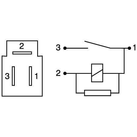 OEX Mini Relay 12V Normally Open 22A - Resistor Protected