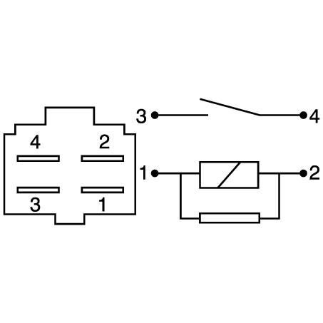 OEX Mini Relay 12V Normally Open 22A - Resistor Protected (ACX1984)