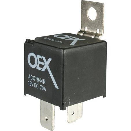 OEX Mini Relay 12V Normally Open 70A - Resistor Protected, Sealed (ACX1944RBL)