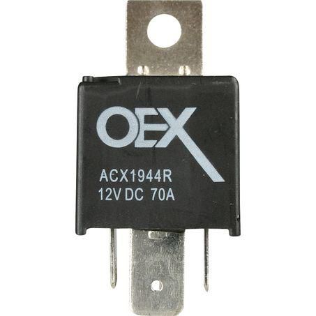 OEX Mini Relay 12V Normally Open 70A - Resistor Protected, Sealed (ACX1944RBL)