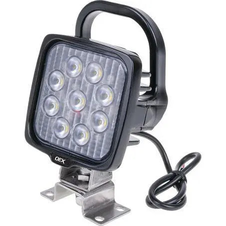 OEX Work Light with Handle & Switch - Square 9 LED. 12V/24V, CISPR25 rated