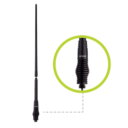 Oricom 2-in-1 All-Terrain UHF CB Antenna for low/high gain (3dbi/6.5dbi)