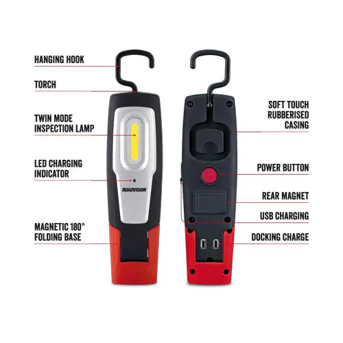 Roadvision LED Workshop Lamp with Docking Station (600LM)