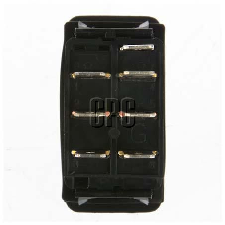 Sealed Rocker Switch On/Off/On DPDT 12/24V Red LED (Contacts Rated 20A @ 12V)