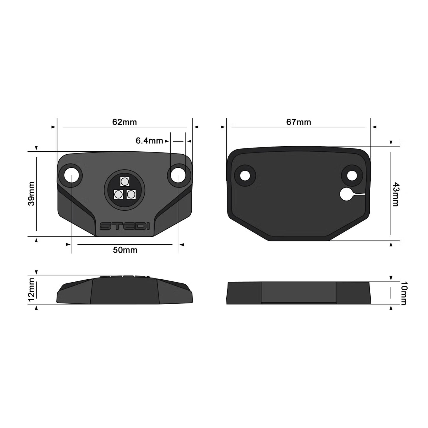 STEDI Marine White Surface LED Rock Light - White (5700k)