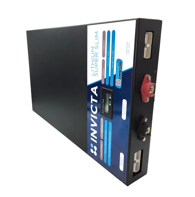 Super Slim 12V 100Ah LiFePO4 Battery with Bluetooth - Ultra-Low Profile Deep Cycle