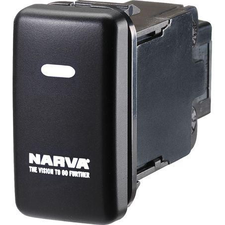 Toyota Style Sealed Push Switch Off/On SPDT 12V Blue LED (Contacts Rated 3A @ 12V)