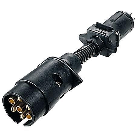 Trailer Adaptor 7 Pin Round Large (Car) To 7 Pin Round Small (Trailer)