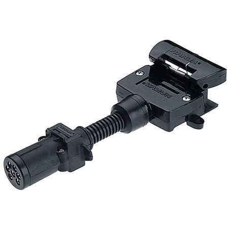 Trailer Adaptor 7 Pin Round Small (Car) To 7 Pin Flat (Trailer)