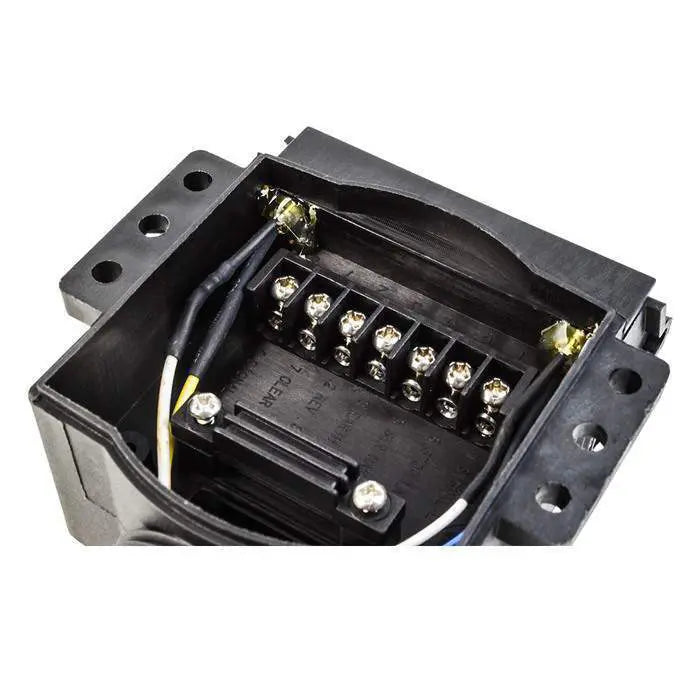 Trailer Vision 12 Pin Flat Trailer Socket with Red & Blue LED - AUX Circuit Ready