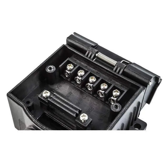 Trailer Vision 12 Pin Flat Trailer Socket with Red & Blue LED - AUX Circuit Ready