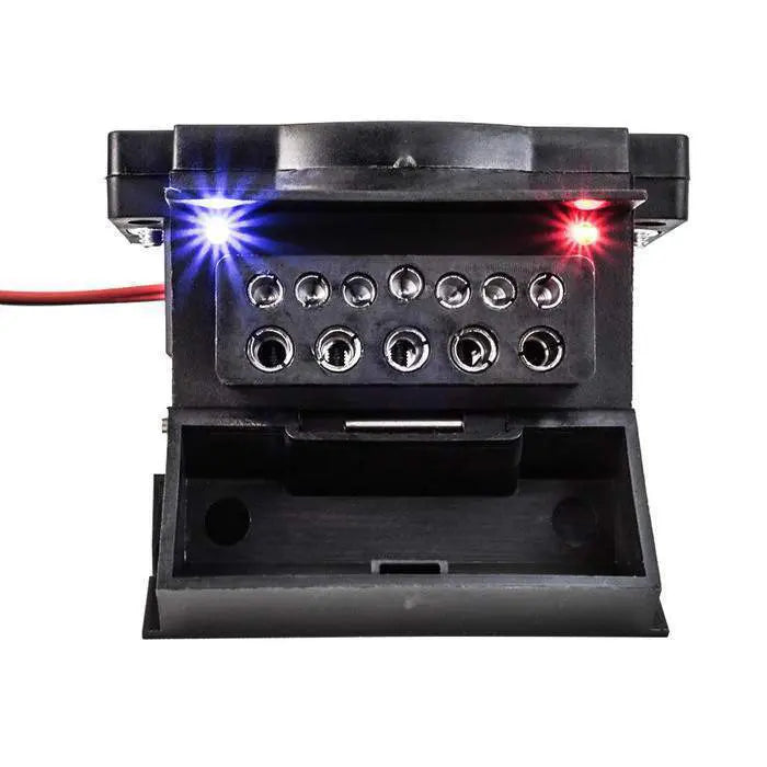 Trailer Vision 12 Pin Flat Trailer Socket with Red & Blue LED - AUX Circuit Ready