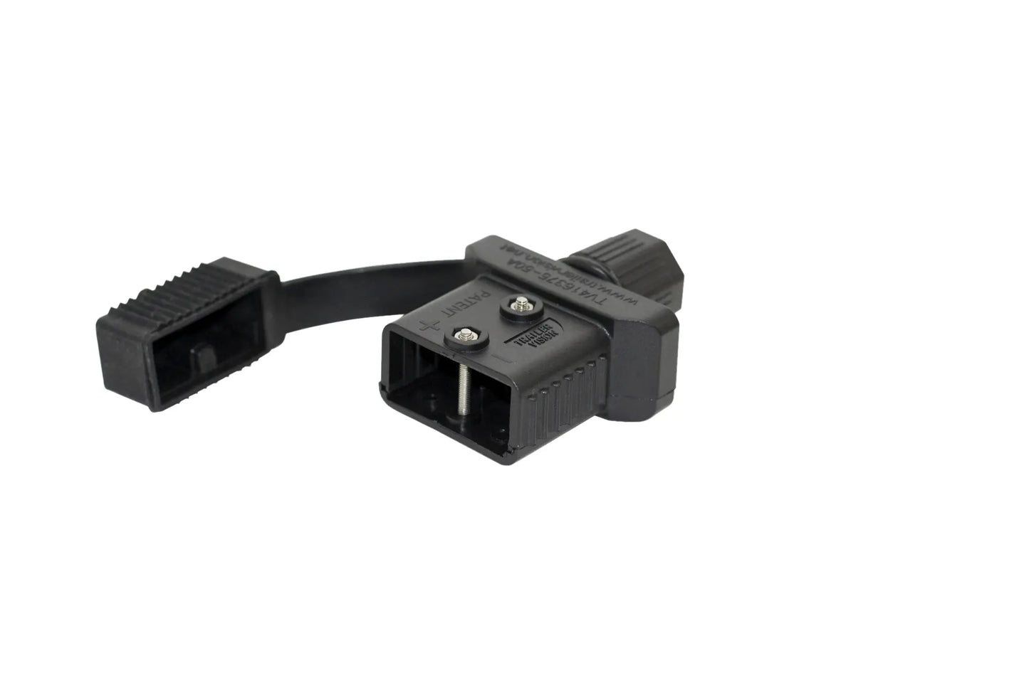 Trailer Vision 50A Connector Cover Assembly - Black with UV Rubber Cover