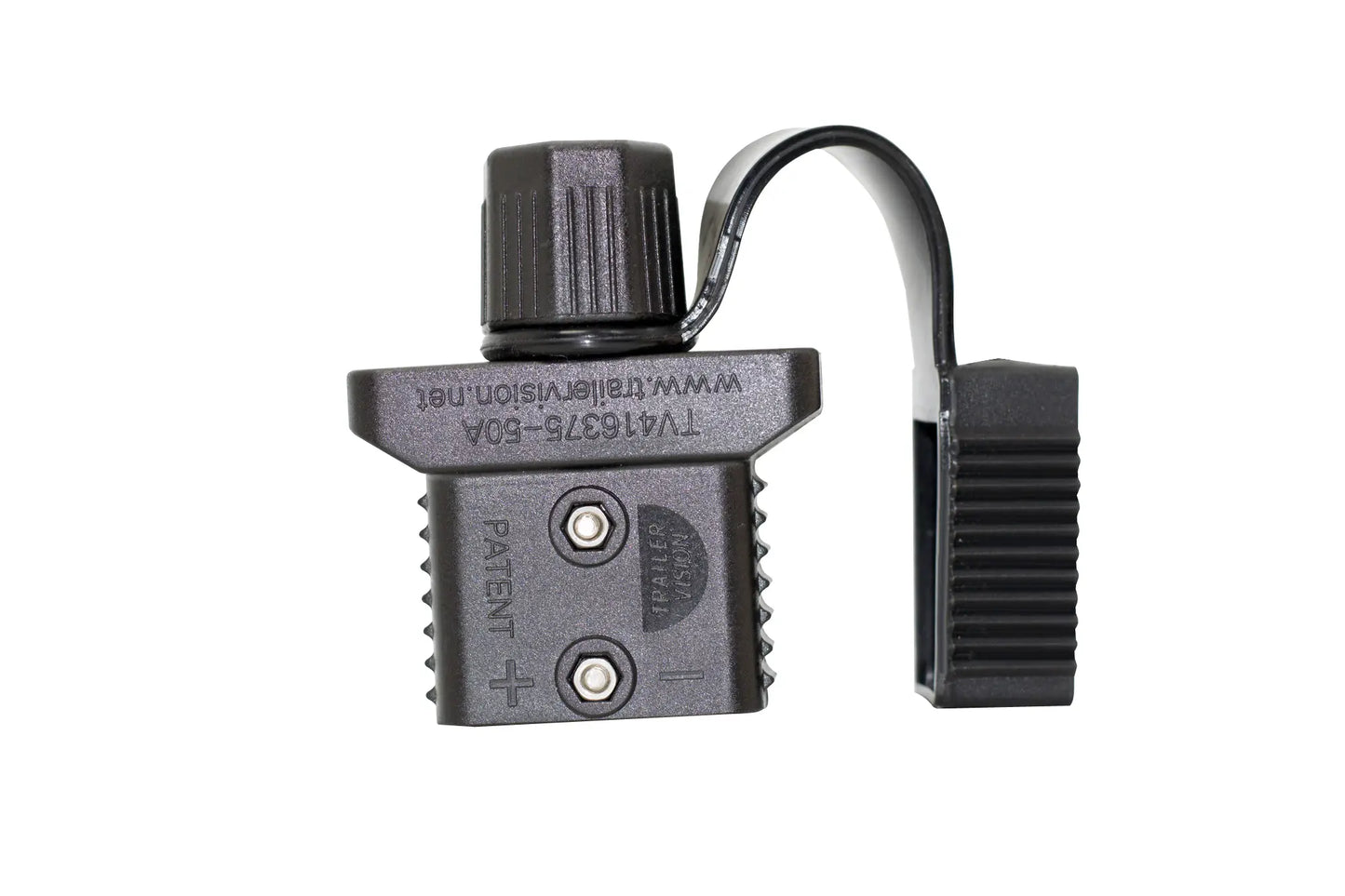 Trailer Vision 50A Connector Cover Assembly - Black with UV Rubber Cover