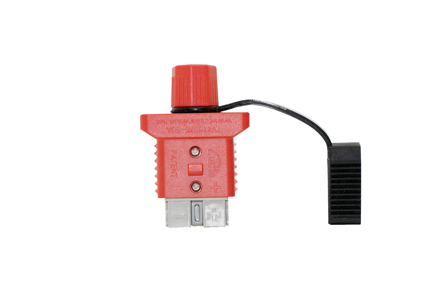 Trailer Vision 50A Connector Cover Assembly - Red with UV Rubber Cover