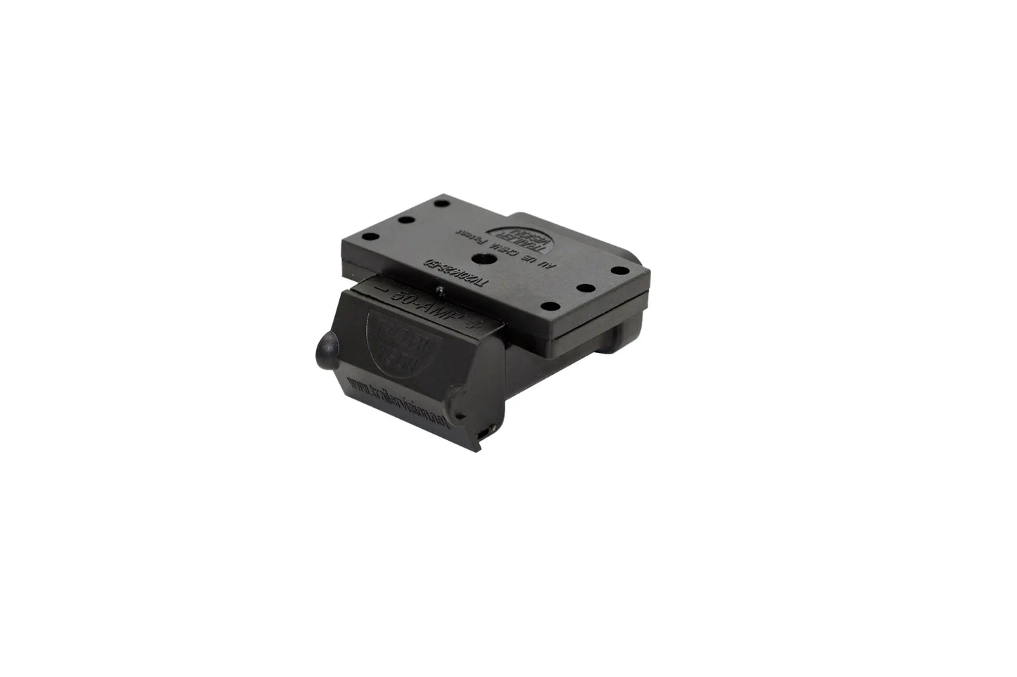 Trailer Vision Black 50 Amp Surface Mount Anderson Connector Cover with Red LED