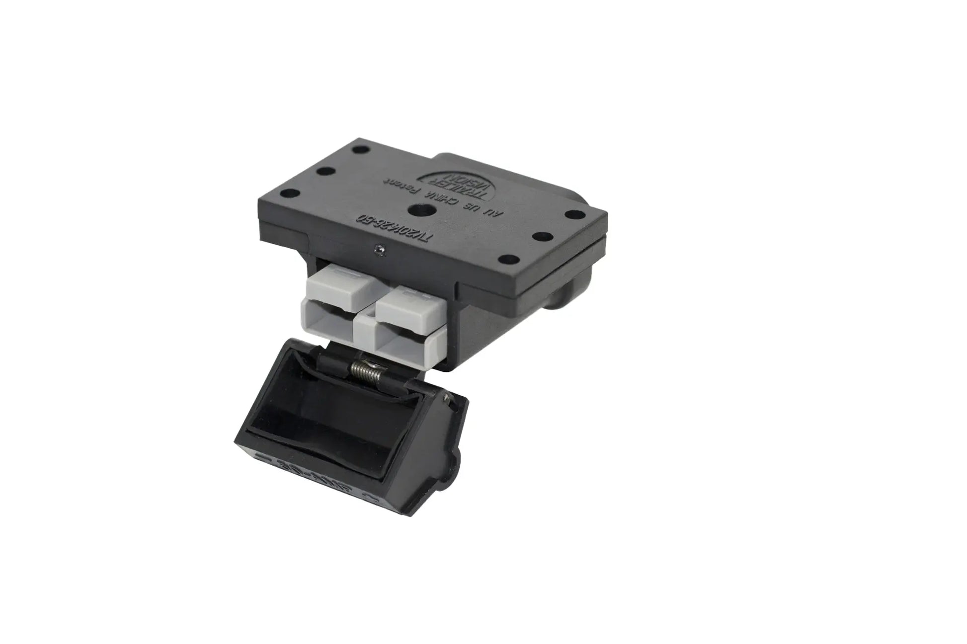 Trailer Vision Black 50 Amp Surface Mount Anderson Connector Cover with Red LED