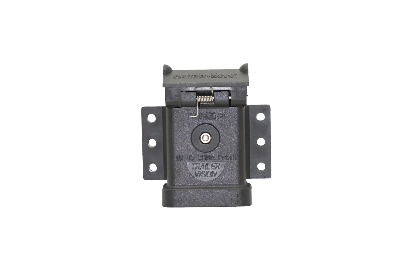 Trailer Vision Black 50 Amp Surface Mount Anderson Connector Cover with Red LED