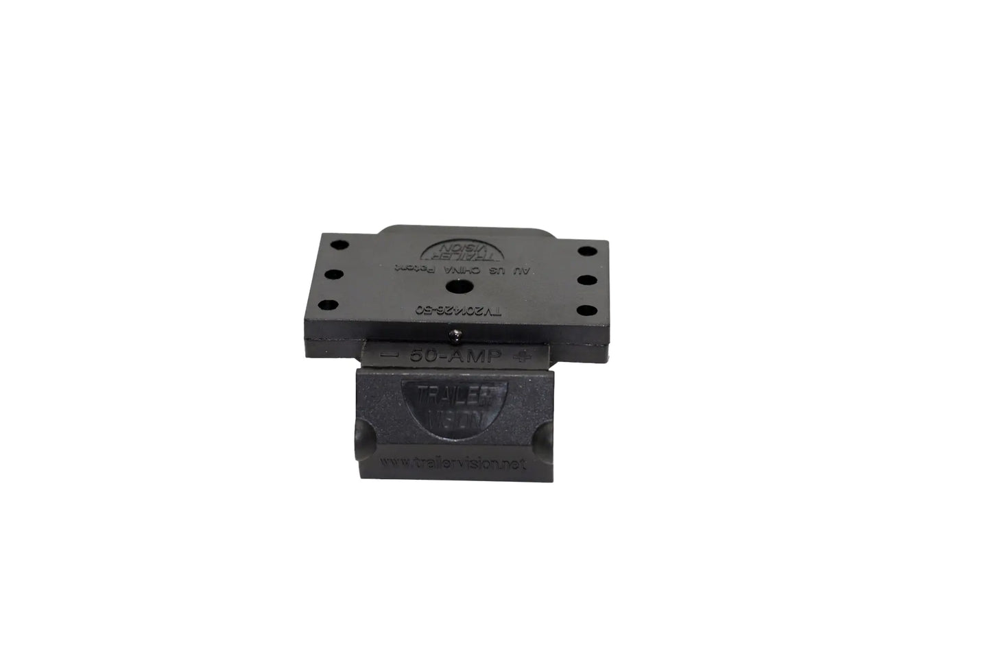 Trailer Vision Black 50 Amp Surface Mount Anderson Connector Cover with Red LED