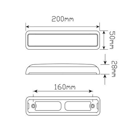 12V/24V LED Stop/Tail/Indicator Lamp with Black Bracket