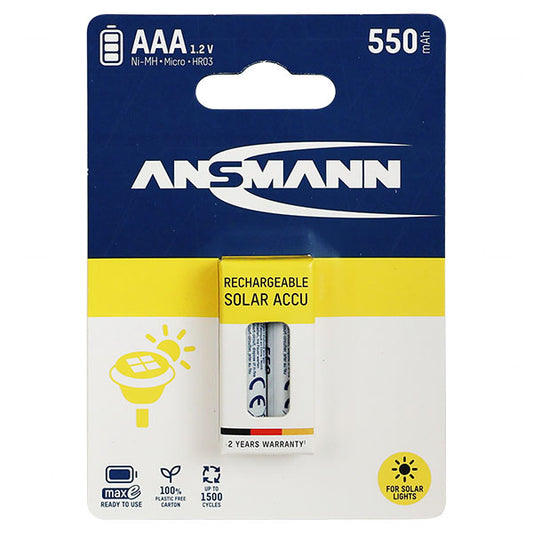 Rechargeable Battery AAA 2 PACK 1.2V NiMH 550mAh