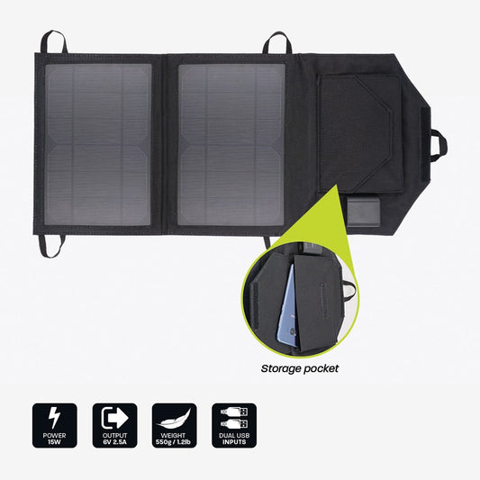 15W Dual USB Solar Phone/Device Charger