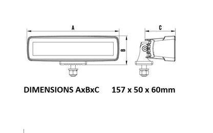 35W LED Work Light 160° Flood Beam - 10-30V 1975lm Stealth IP69K