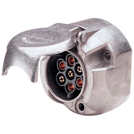 7 Pin Trailer Socket - Round Metal Large – Battery Force