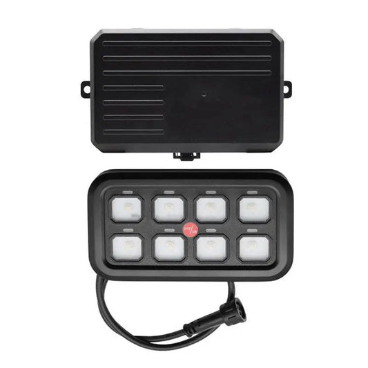 8 Way Switch Panel with LED Indicators – 12/24V, Compact Design