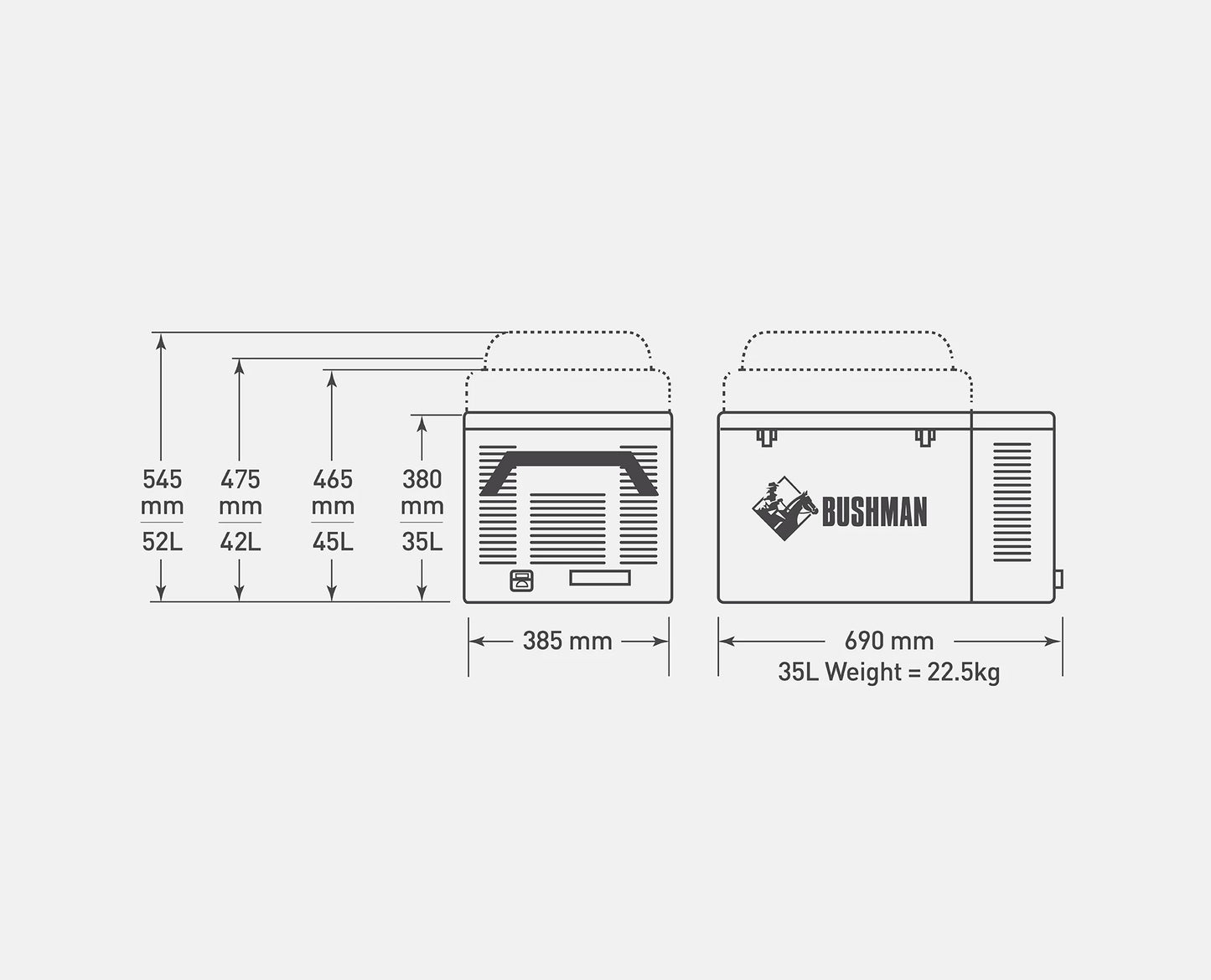 Original Bushman Fridge 35-52L